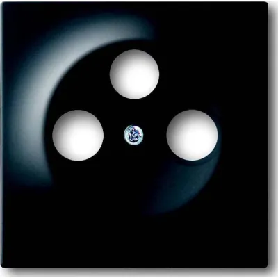 Busch-Jaeger Zentralscheibe Antennensteckdose 1743-03-775 | 3-fach Radio/TV/SAT | Unterputz | Kunststoff | schwarz matt