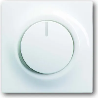 Busch-Jaeger Zentralscheibe mit Drehknopf 6540-74 | Bedienelement für Dimmer | Kunststoff | alpinweiß matt | IP20