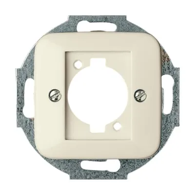 Busch-Jaeger Abdeckung XLR-Steckverbinder 2553-212 | Zentralplatte Neutrik D-Serie | Unterputz | weiß | glänzend