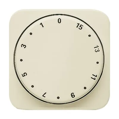 Busch-Jaeger Abdeckung Zeitschaltuhr 1770-212-102 | Zentralscheibe Drehknopf 15 Min | weiß | Thermoplast | IP20