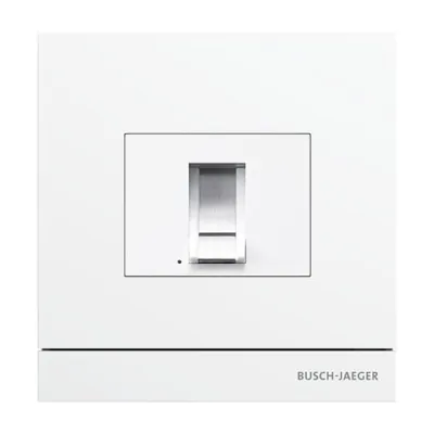 Busch-Jaeger Zutrittskontrolle Fingerprint-Modul 83100/70-664 | 64 Nutzer | Metallfront | studioweiß matt