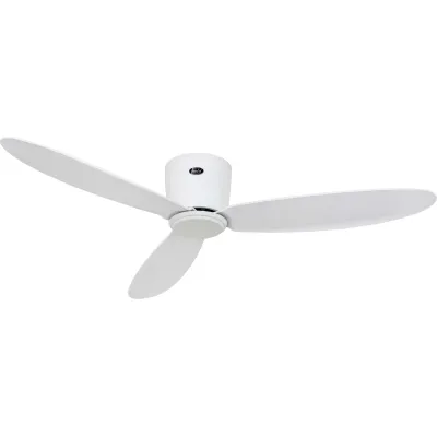 CasaFan Deckenventilator Eco Plano II 132WEWE | 132 cm | 3 Flügel | Fernbedienung | LED-vorbereitet | 6 Stufen | weiß