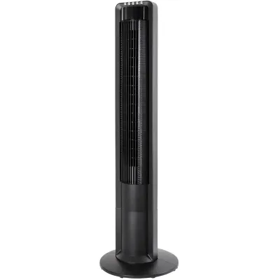 CasaFan Säulenventilator Airos Eco Tower | Standventilator mit DC-Motor | 12 Stufen | Timer | Oszillation | schwarz