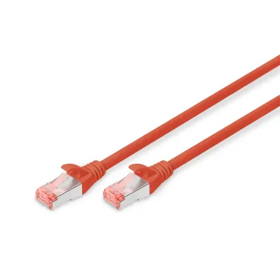 DIGITUS Patchkabel Cat6 S/FTP DK-1644-100/R | 10m | RJ45 beidseitig | Kupfer | LSZH | AWG27/7 | PoE+ | Rot