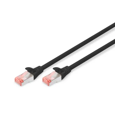 Digitus Patchkabel DK-1644-050/BL | Cat 6 S/FTP | RJ45 | 5m | Kupferleiter | LSZH | PoE+ | Knickschutz | schwarz