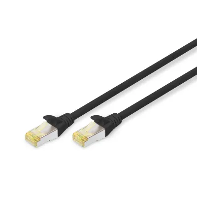 DIGITUS Patchkabel CAT 6A S/FTP DK-1644-A-100/BL | 10m | RJ45 | AWG 26/7 | LSZH | geschirmt | PoE+ | Schwarz