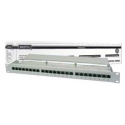 CAT6e Patchpanel 24-port 1HE, grau, Class E