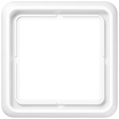 JUNG Abdeckrahmen 1-fach | CD581WW | Duroplast glänzend | alpinweiß | 81x81mm | IP44 | waagerecht/senkrecht