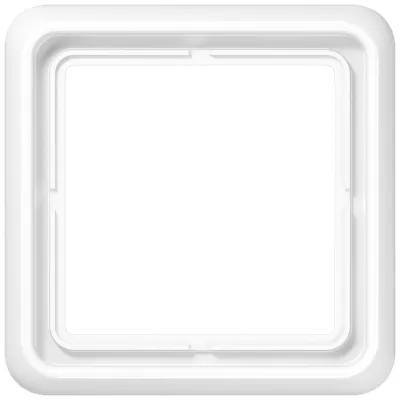 JUNG Abdeckrahmen 1-fach | CD581WW | Duroplast glänzend | alpinweiß | 81x81mm | IP44 | waagerecht/senkrecht