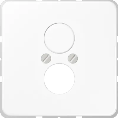 JUNG Abdeckung für Lautsprecherbuchse 2-fach | CD562WW | Duroplast | Schraubbefestigung | alpinweiß