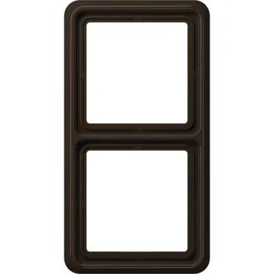 JUNG Rahmen 2-fach CD582BR | Abdeckrahmen CD 500 | waagerecht & senkrecht montierbar | Duroplast | glänzend | braun