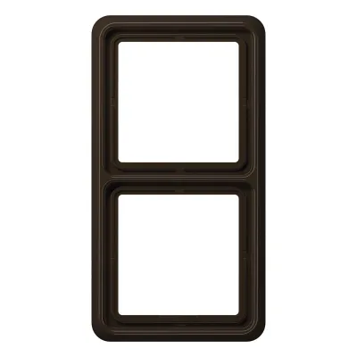 JUNG Rahmen 2-fach CD582BR | Abdeckrahmen CD 500 | waagerecht & senkrecht montierbar | Duroplast | glänzend | braun
