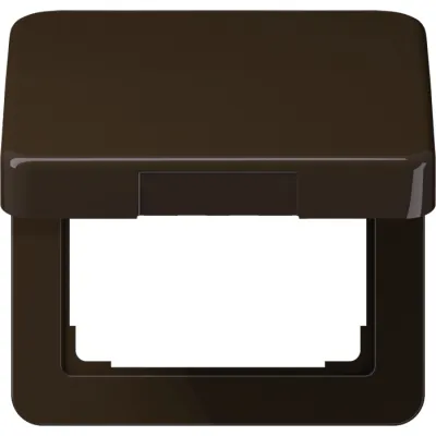 JUNG Klappdeckel CD590KLBR CD500 | Abdeckung 50x50 mm | Thermoplast bruchsicher | glänzend | braun RAL 8022