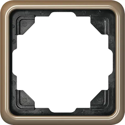 JUNG Rahmen 1-fach CD581GB | Abdeckrahmen Unterputz CD500 Serie | Aluminium eloxiert | 81x81 mm | gold-bronze