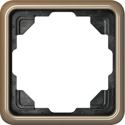 JUNG Rahmen 1-fach CD581GB | Abdeckrahmen Unterputz CD500 Serie | Aluminium eloxiert | 81x81 mm | gold-bronze