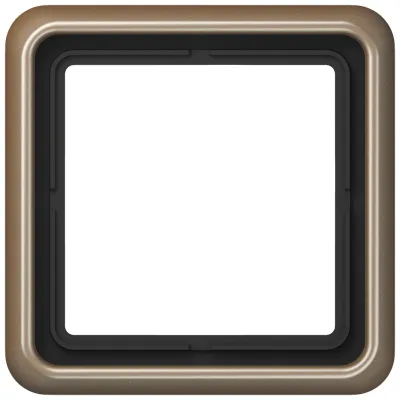 JUNG Rahmen 1-fach CD581GB | Abdeckrahmen Unterputz CD500 Serie | Aluminium eloxiert | 81x81 mm | gold-bronze