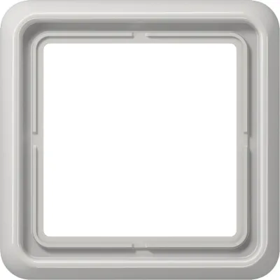 JUNG Rahmen 1-fach CD581LG | Abdeckrahmen für Schalterprogramme CD500 | 81x81 mm | Duroplast glänzend | IP44 | lichtgrau