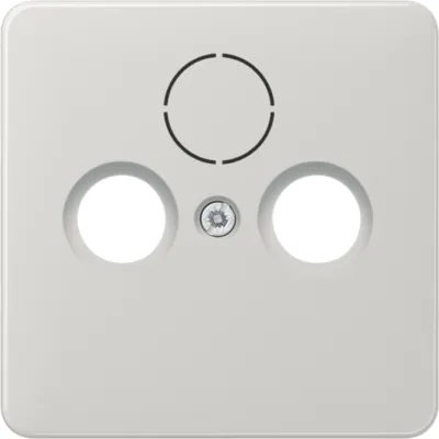 JUNG Abdeckung Antennendose CD561SATLG | SAT-TV-Steckdose | bruchsicher | Thermoplast | glänzend | lichtgrau | RAL 7035