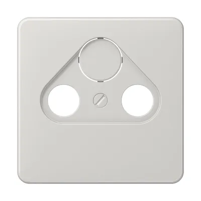 JUNG Abdeckung Antennendose CD561SATLG | SAT-TV-Steckdose | bruchsicher | Thermoplast | glänzend | lichtgrau | RAL 7035