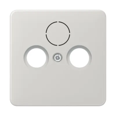 JUNG Abdeckung Antennendose CD561SATLG | SAT-TV-Steckdose | bruchsicher | Thermoplast | glänzend | lichtgrau | RAL 7035