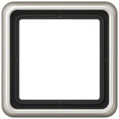 JUNG Rahmen 1-fach CD581PT CD500 | Abdeckrahmen Unterputz waagerecht/ senkrecht | Aluminium eloxiert | 81x81 mm | Platin
