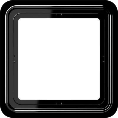 JUNG Rahmen 1-fach CD581SW | Abdeckrahmen CD 500 Serie | Kunststoff Duroplast | schwarz glänzend | IP44 | 81x81 mm