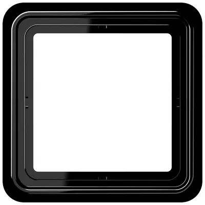JUNG Rahmen 1-fach CD581SW | Abdeckrahmen CD 500 Serie | Kunststoff Duroplast | schwarz glänzend | IP44 | 81x81 mm
