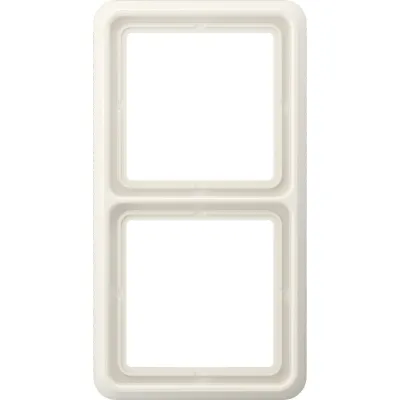 JUNG Abdeckrahmen 2-fach CD582W | CD 500 Serie | waagerecht & senkrecht | Duroplast | glänzend | cremeweiß | IP44