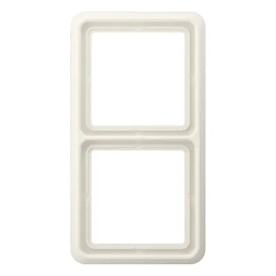JUNG Abdeckrahmen 2-fach CD582W | CD 500 Serie | waagerecht & senkrecht | Duroplast | glänzend | cremeweiß | IP44