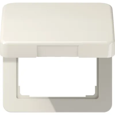 JUNG Klappdeckel CD590KL | Steckdosen-Abdeckung 50x50 mm | Thermoplast | glänzend | IP20 | cremeweiß RAL 1013