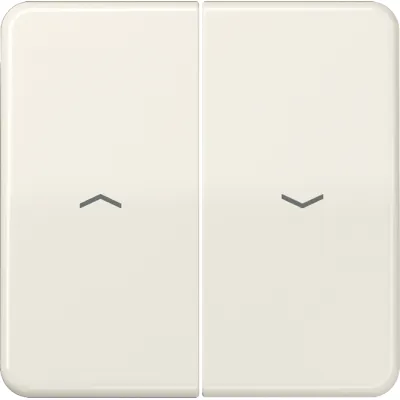 JUNG Wippe CD595P für Jalousieschalter | 2-fach | Pfeilsymbol | Duroplast glänzend | IP44 | cremeweiß RAL 1013