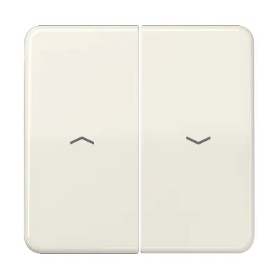 JUNG Wippe CD595P für Jalousieschalter | 2-fach | Pfeilsymbol | Duroplast glänzend | IP44 | cremeweiß RAL 1013