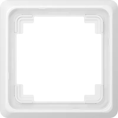 JUNG Rahmen 1-fach CDP581WW | Abdeckrahmen CD Plus | Alpinweiß | Duroplast glänzend | waagerecht & senkrecht | 84x84 mm