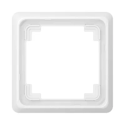 JUNG Rahmen 1-fach CDP581WW | Abdeckrahmen CD Plus | Alpinweiß | Duroplast glänzend | waagerecht & senkrecht | 84x84 mm