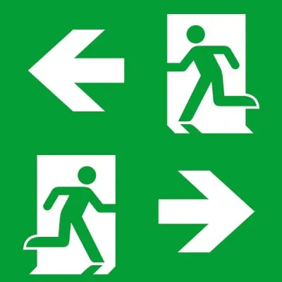 CEAG LED-Piktogrammscheibe 40071354533 | Rettungsweg | zweiseitig | GuideLed | ISO 7010 | 30m | Acrylglas | 325x185x12mm