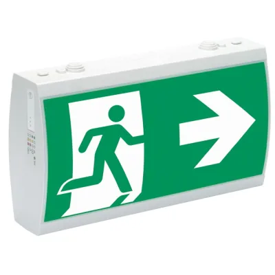 CEAG LED Rettungszeichenleuchte SV EURO 2-1/D 40071349398 | Einzelbatterie | 7,5W 1h | 32m Erkennungsweite | IP41 | Weiß