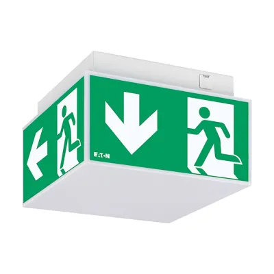 CEAG LED Rettungszeichenleuchte Exit Cube 33822 CGLine+ | Einzelbatterie | Deckenanbau | 20m | IP40 | weiß