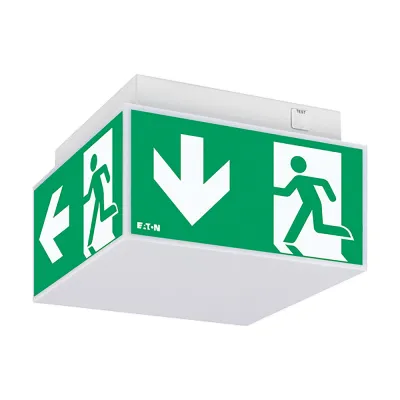 CEAG LED Rettungszeichenleuchte Exit Cube 33822 CGLine+ | Einzelbatterie | Deckenanbau | 20m | IP40 | weiß