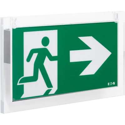 CEAG Rettungszeichenleuchte CrystalWay 19022 CG-S | LED-Notleuchte | 30m | zweiseitig | Wand- & Deckenmontage | IP42