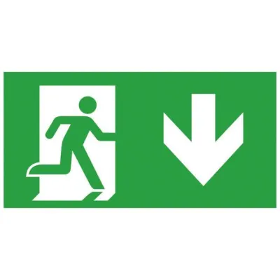 CEAG Einlegepiktogramm 155-000-213 Atlantic LED D | Rettungsweg Pfeil unten | ISO 7010 | 256,5x124 mm | 24 m