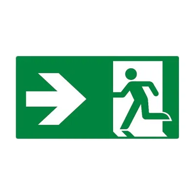 CEAG LED-Piktogrammscheibe | Rettungsweg rechts | einseitig | GuideLed | 10x11/10x12 | Acryl | ISO7010 | 20m