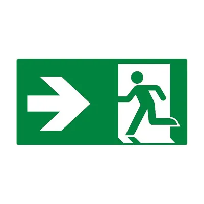 CEAG LED-Piktogrammscheibe | Rettungsweg rechts | einseitig | GuideLed | 10x11/10x12 | Acryl | ISO7010 | 20m
