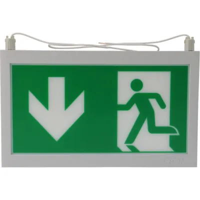 CEAG LED-Piktogrammscheibe 40071354507 | Rettungsweg | doppelseitig | Pfeil unten/blind | 20m Erkennungsweite