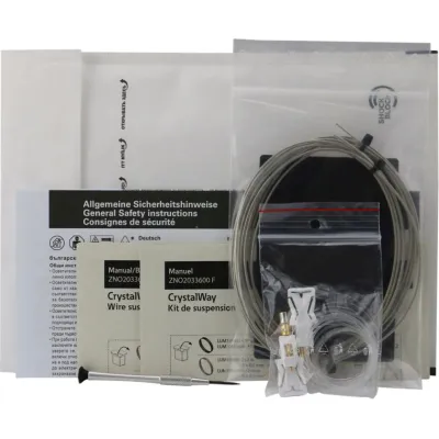 Luminox Seilabhängungs-Set LUM10560 | für Eaton CEAG CrystalWay | 20m & 30m Drahtseil | Notbeleuchtung Zubehör