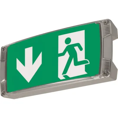 CEAG LED-Sicherheitsleuchte Atlantic II S CG-S 40071355601 | 3,9W 4000K | IP66 IK09 | Wandanbau | Aluminium grau