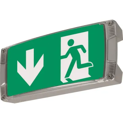 CEAG LED-Sicherheitsleuchte Atlantic II S CG-S 40071355601 | 3,9W 4000K | IP66 IK09 | Wandanbau | Aluminium grau
