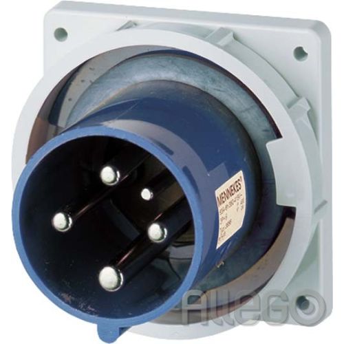 Bild: CEE-Gerätestecker 4p 63A 230V/bl 9h IP67