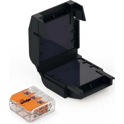 Cellpack Gelbox EASY-PROTECT 113 | Feuchtigkeitsschutz für WAGO 221 | 3-polig | 0,2-4mm² | IPX8 | Schwarz