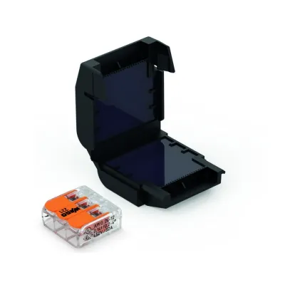 Cellpack Gelbox EASY-PROTECT 113 | Feuchtigkeitsschutz für WAGO 221 | 3-polig | 0,2-4mm² | IPX8 | Schwarz
