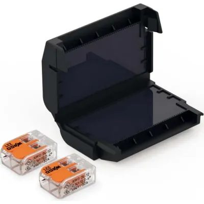 Cellpack Gelbox EASY-PROTECT 222 | 407860 | Feuchtigkeitsschutz für WAGO 221 Klemmen | 4x 0,2-4 mm² | Gel | Schwarz